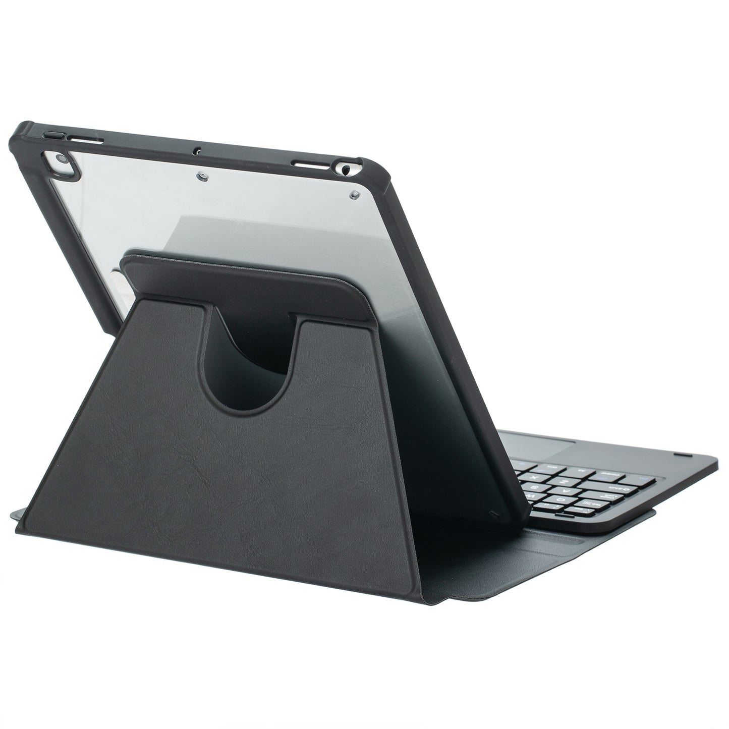 F10B-A Tablet Case for iPad 10.9 (2022) PU Leather Transparent Acrylic Stand Cover with Bluetooth Touchpad Keyboard