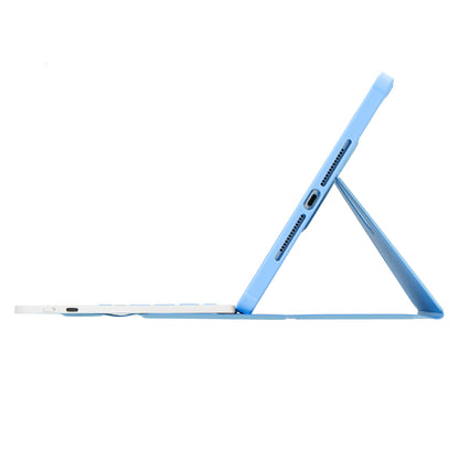 F10B-A Tablet Case for iPad 10.9 (2022) PU Leather Transparent Acrylic Stand Cover with Bluetooth Touchpad Keyboard