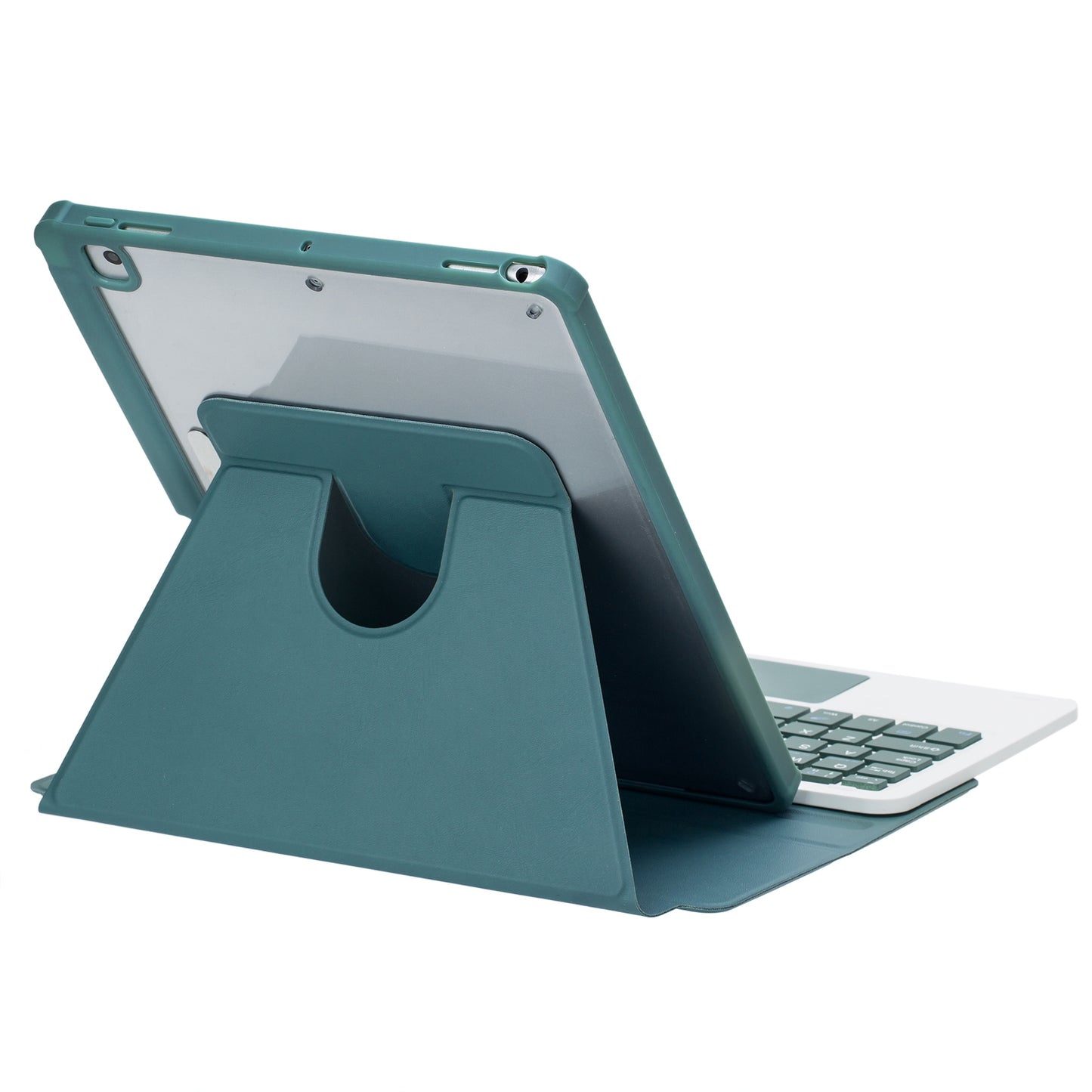 F10B-A Tablet Case for iPad 10.9 (2022) PU Leather Transparent Acrylic Stand Cover with Bluetooth Touchpad Keyboard