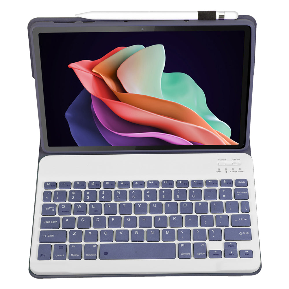 AM22 For Lenovo Pad Plus / Tab P11 Gen 2 Tablet Case PU Leather Stand Cover with Bluetooth Keyboard