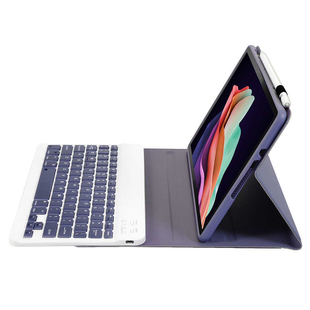 AM22 For Lenovo Pad Plus / Tab P11 Gen 2 Tablet Case PU Leather Stand Cover with Bluetooth Keyboard