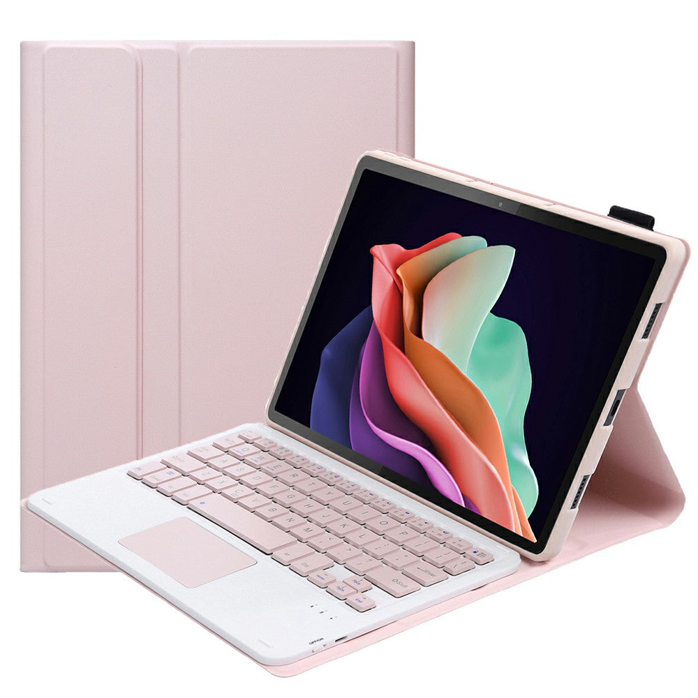 AM22-A For Lenovo Pad Plus / Tab P11 Gen 2 Leather Tablet Case Stand Cover with Touchpad Detachable Keyboard