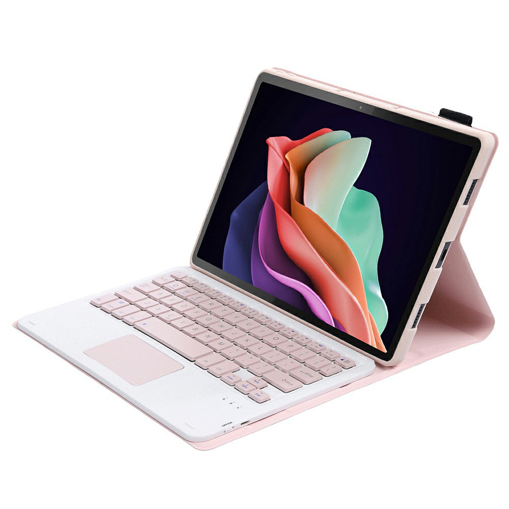 AM22-A For Lenovo Pad Plus / Tab P11 Gen 2 Leather Tablet Case Stand Cover with Touchpad Detachable Keyboard