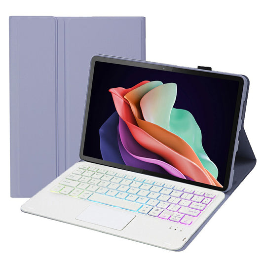 AM22-AS For Lenovo Pad Plus / Tab P11 Gen 2 Tablet Case Leather Stand Cover with Detachable Touchpad Keyboard, 3 Colors Backlight
