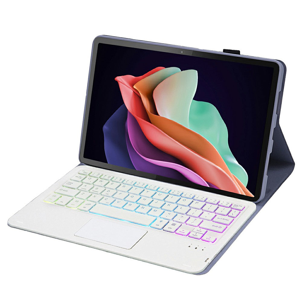 AM22-AS For Lenovo Pad Plus / Tab P11 Gen 2 Tablet Case Leather Stand Cover with Detachable Touchpad Keyboard, 3 Colors Backlight