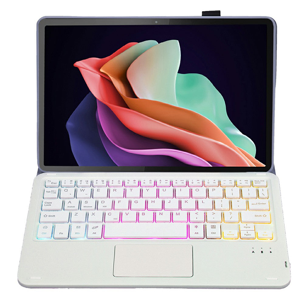 AM22-AS For Lenovo Pad Plus / Tab P11 Gen 2 Tablet Case Leather Stand Cover with Detachable Touchpad Keyboard, 3 Colors Backlight