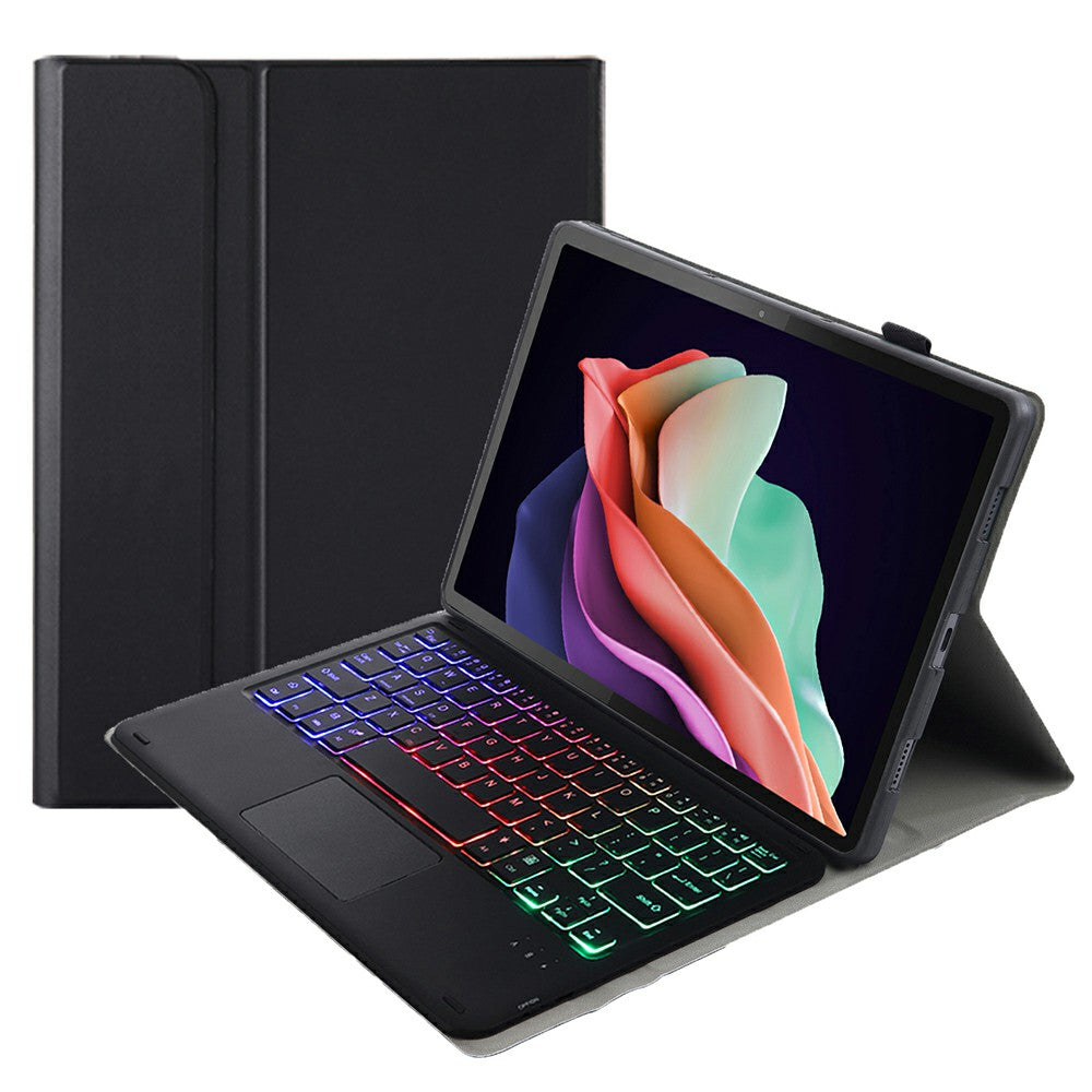 AM22-AS For Lenovo Pad Plus / Tab P11 Gen 2 Tablet Case Leather Stand Cover with Detachable Touchpad Keyboard, 3 Colors Backlight