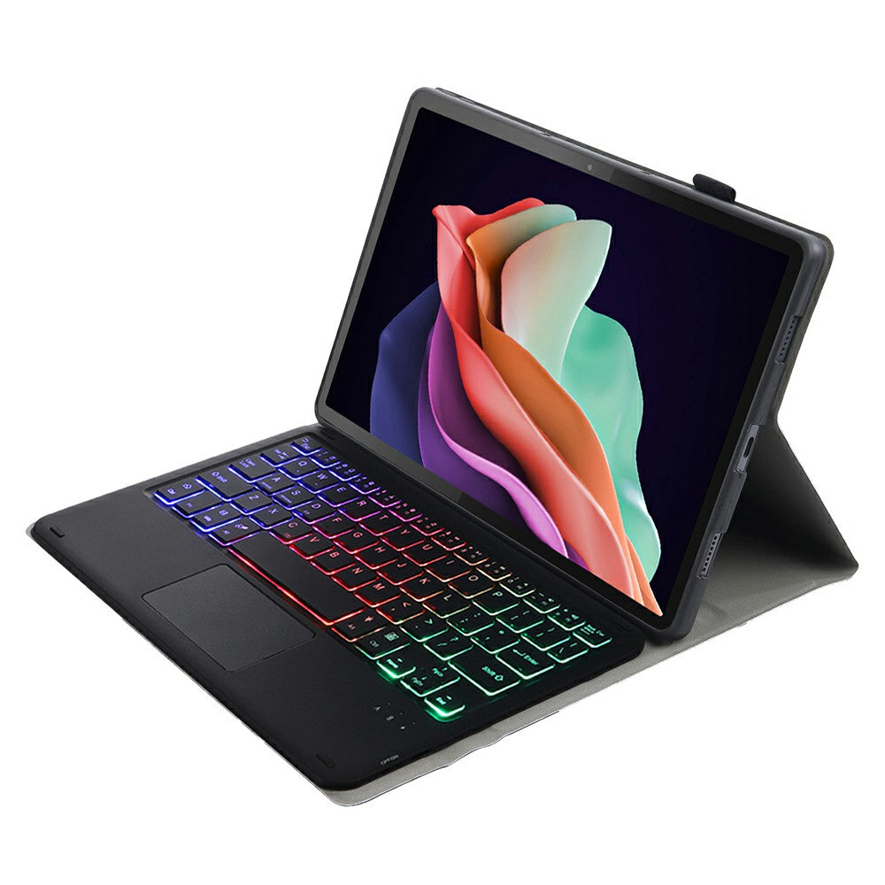 AM22-AS For Lenovo Pad Plus / Tab P11 Gen 2 Tablet Case Leather Stand Cover with Detachable Touchpad Keyboard, 3 Colors Backlight