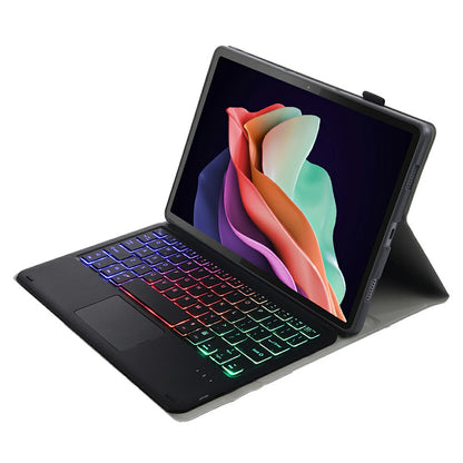AM22-AS For Lenovo Pad Plus / Tab P11 Gen 2 Tablet Case Leather Stand Cover with Detachable Touchpad Keyboard, 3 Colors Backlight