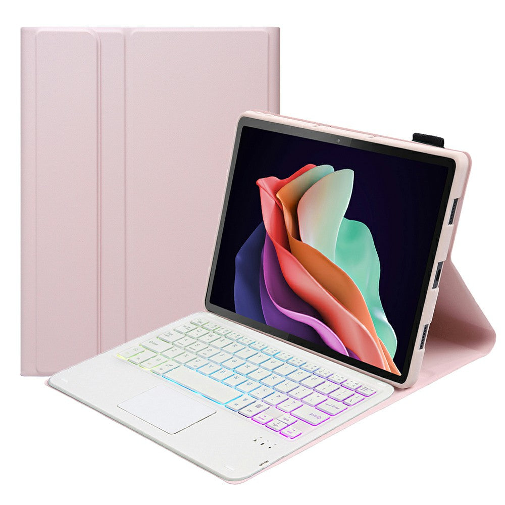 AM22-AS For Lenovo Pad Plus / Tab P11 Gen 2 Tablet Case Leather Stand Cover with Detachable Touchpad Keyboard, 3 Colors Backlight