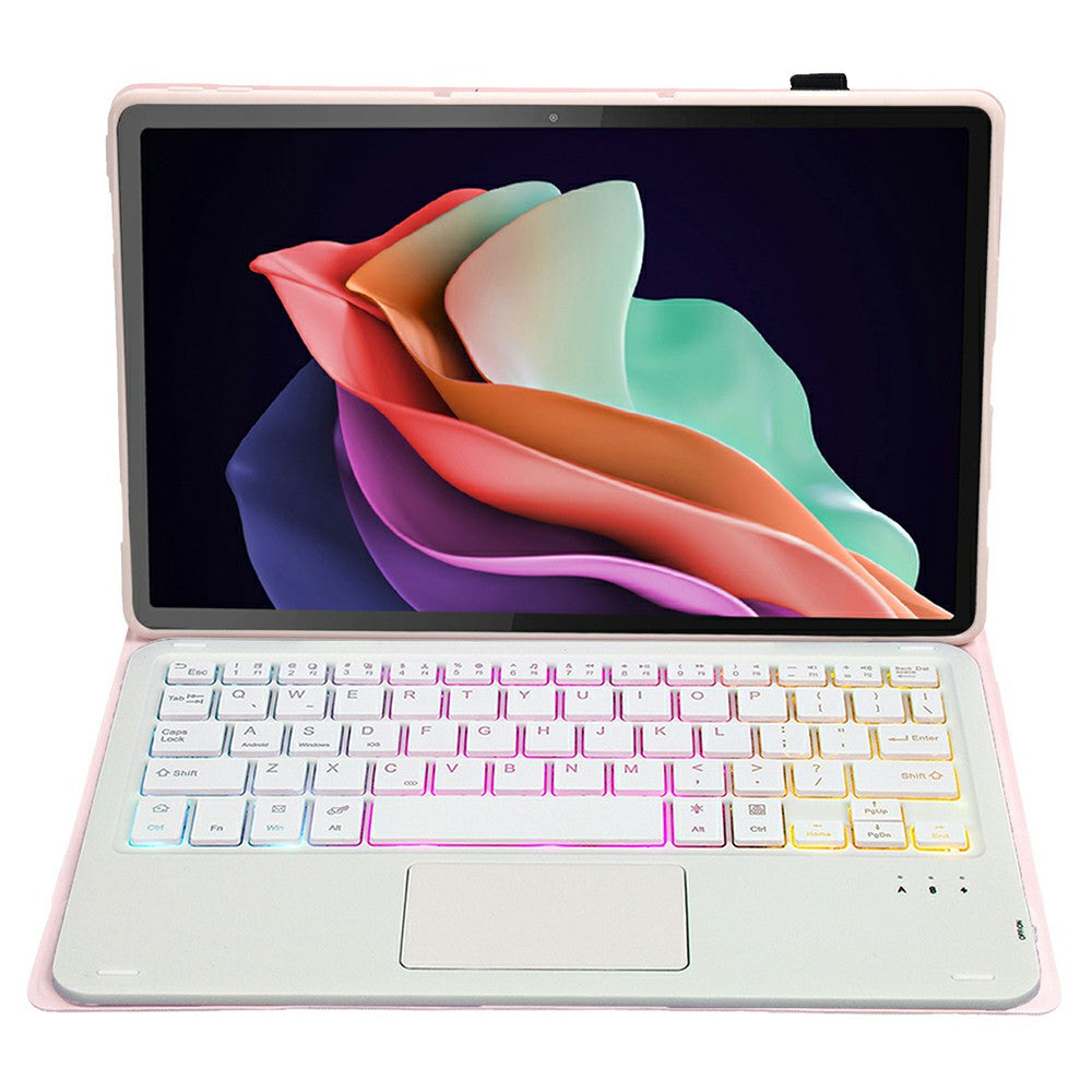 AM22-AS For Lenovo Pad Plus / Tab P11 Gen 2 Tablet Case Leather Stand Cover with Detachable Touchpad Keyboard, 3 Colors Backlight