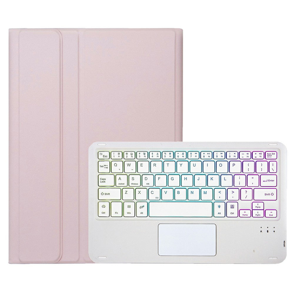 AM22-AS For Lenovo Pad Plus / Tab P11 Gen 2 Tablet Case Leather Stand Cover with Detachable Touchpad Keyboard, 3 Colors Backlight