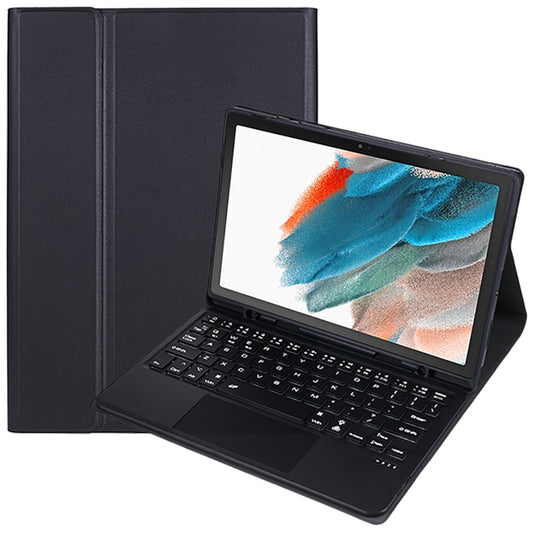 SK-X205D PU Leather Tablet Case for Samsung Galaxy Tab A8 10.5 (2022) (SM-X200 / X205 / X207) Stand Flip Cover with Backlit Touchpad Keyboard
