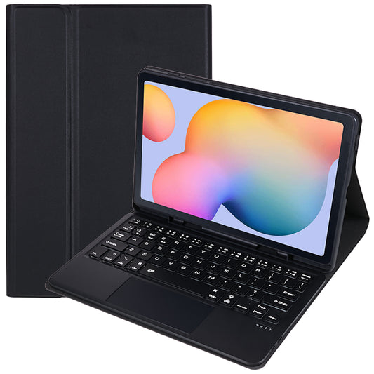 SK-P610D Stand Tablet Case for Samsung Galaxy Tab S6 Lite P610 P615 / Tab S6 Lite (2022) P613 P619 Leather Cover with Backlit Touchpad Keyboard
