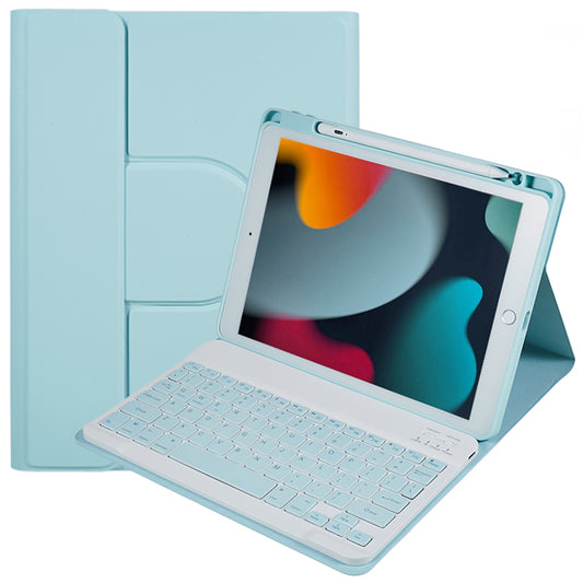 SK-2102 Tablet Case for iPad 10.2 (2019) / (2020) / (2021) PU Leather Stand Cover with Wireless Detachable Keyboard
