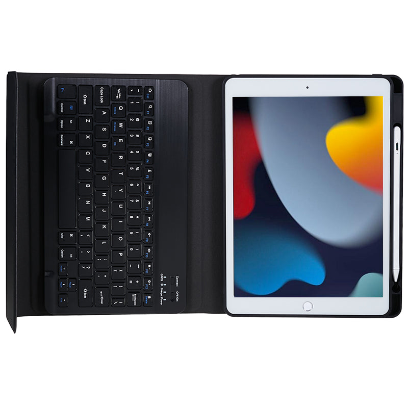 SK-2102 Tablet Case for iPad 10.2 (2019) / (2020) / (2021) PU Leather Stand Cover with Wireless Detachable Keyboard