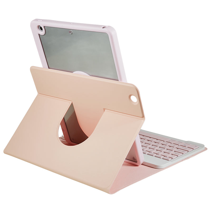 SK-2102 Tablet Case for iPad 10.2 (2019) / (2020) / (2021) PU Leather Stand Cover with Wireless Detachable Keyboard