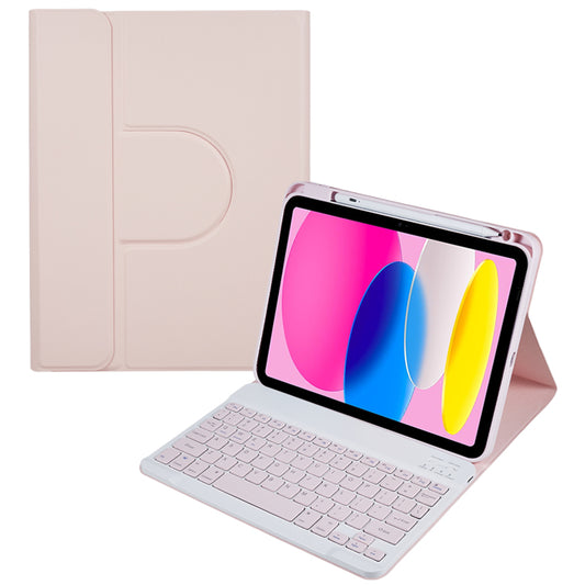 SK-2010 For iPad 10.9 (2022) Tablet Case PU Leather Stand Folio Cover with Wireless Detachable Keyboard