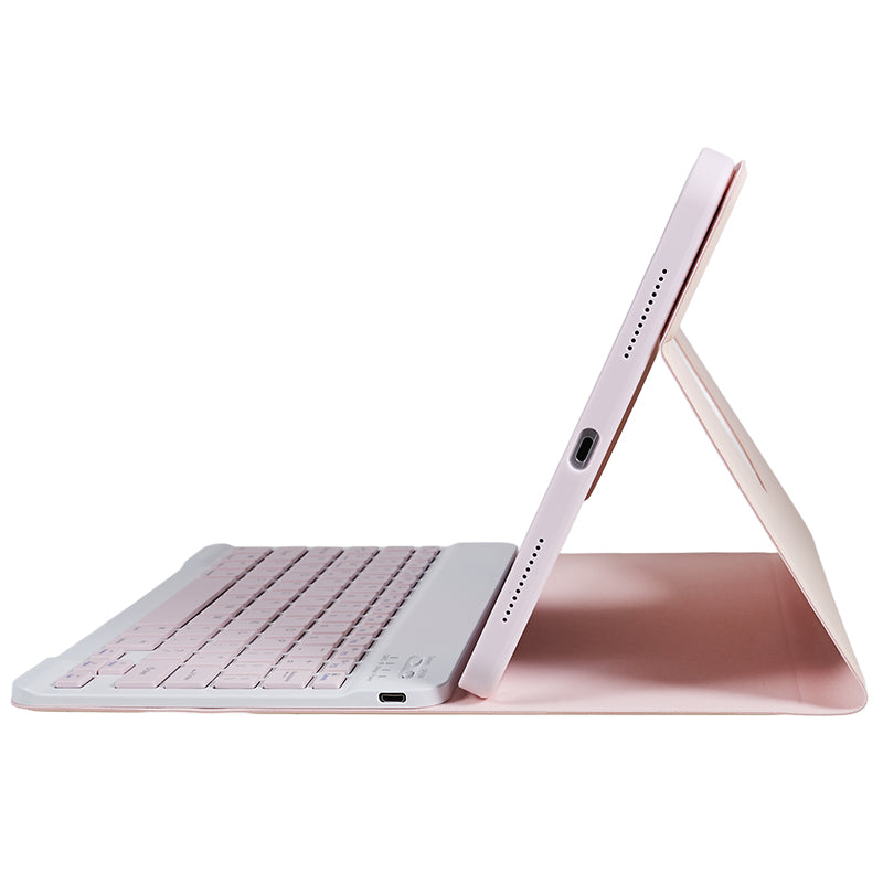 SK-2010 For iPad 10.9 (2022) Tablet Case PU Leather Stand Folio Cover with Wireless Detachable Keyboard