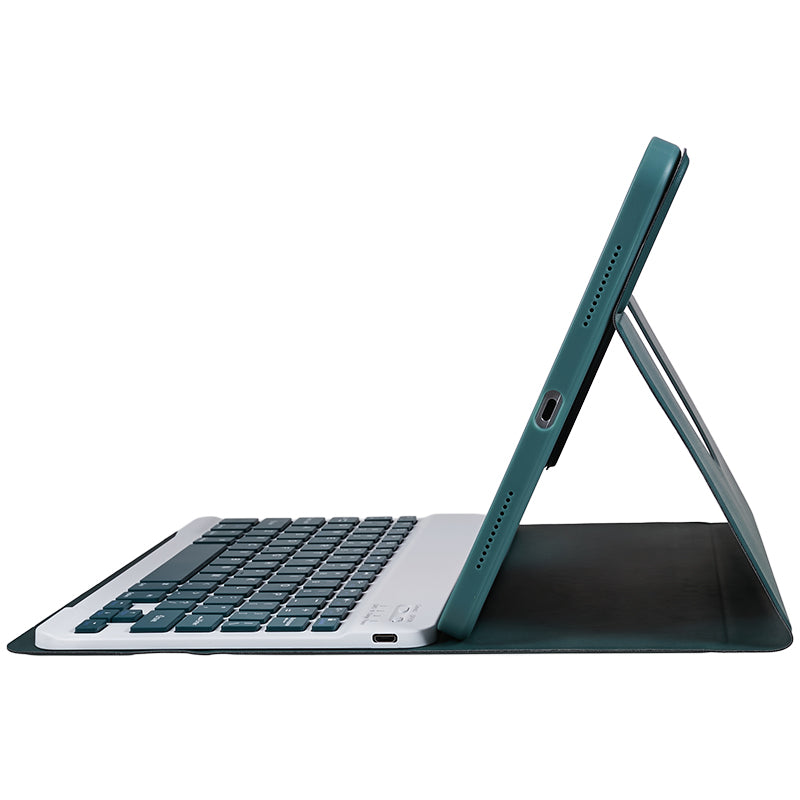 SK-2010 For iPad 10.9 (2022) Tablet Case PU Leather Stand Folio Cover with Wireless Detachable Keyboard
