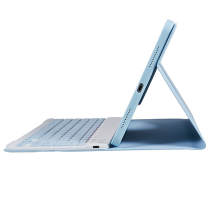 SK-2010 For iPad 10.9 (2022) Tablet Case PU Leather Stand Folio Cover with Wireless Detachable Keyboard