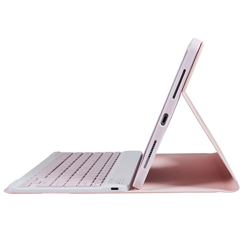 SK-2011 Stand Tablet Case For iPad Pro 11 (2018) / (2020) / (2021) / (2022) PU Leather Cover with Detachable Wireless Bluetooth Keyboard