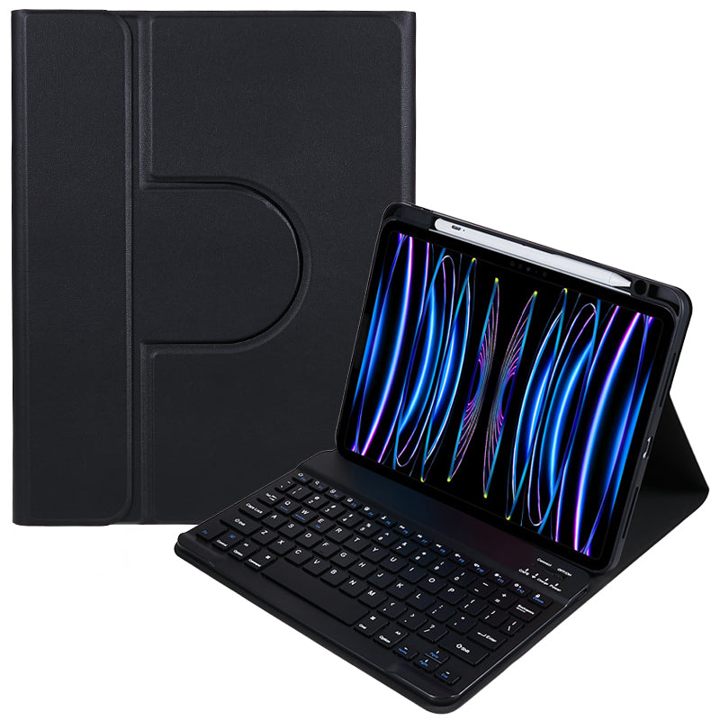 SK-2011 Stand Tablet Case For iPad Pro 11 (2018) / (2020) / (2021) / (2022) PU Leather Cover with Detachable Wireless Bluetooth Keyboard