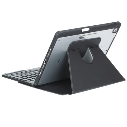 YL10 Round Cap Bluetooth Keyboard Case for iPad 10.9 (2022) Leather Tablet Cover with Rotating Stand, Pen Slot