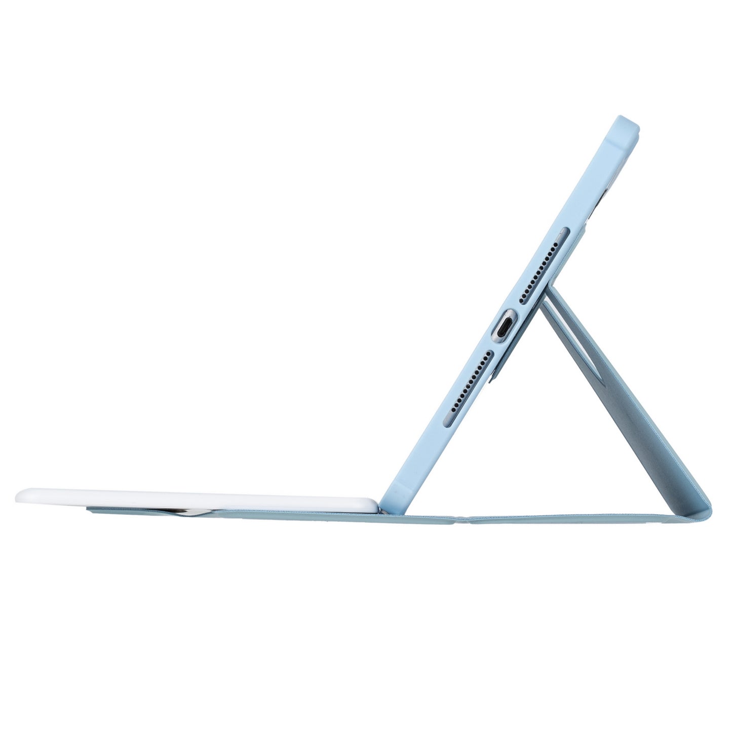 YL10 Round Cap Bluetooth Keyboard Case for iPad 10.9 (2022) Leather Tablet Cover with Rotating Stand, Pen Slot
