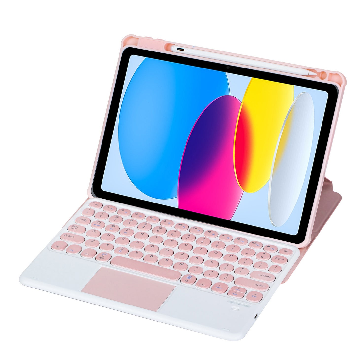 YL10-A For iPad 10.9 (2022) Shockproof Stand Cover Tablet Leather Case + Bluetooth Keyboard with Touchpad