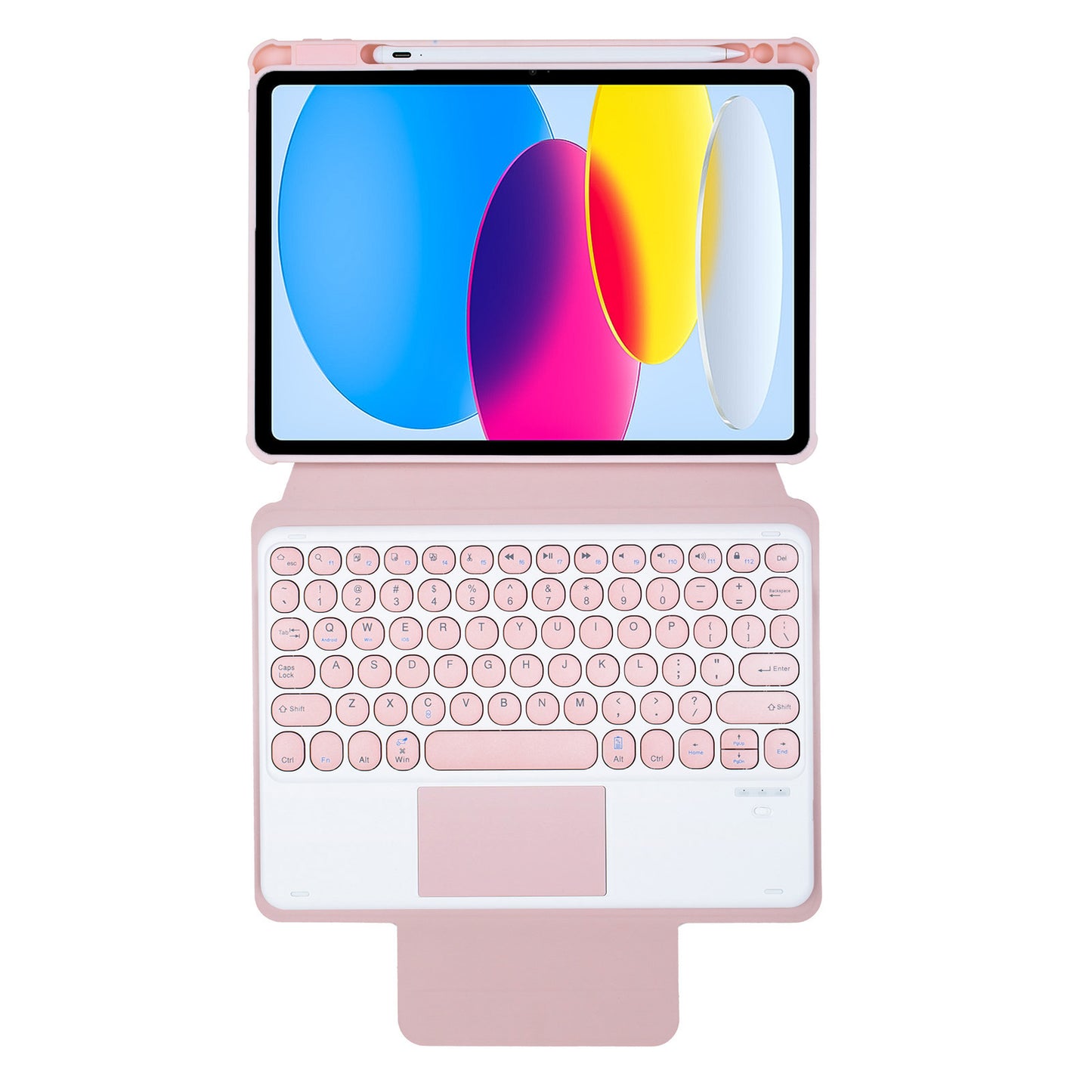 YL10-A For iPad 10.9 (2022) Shockproof Stand Cover Tablet Leather Case + Bluetooth Keyboard with Touchpad