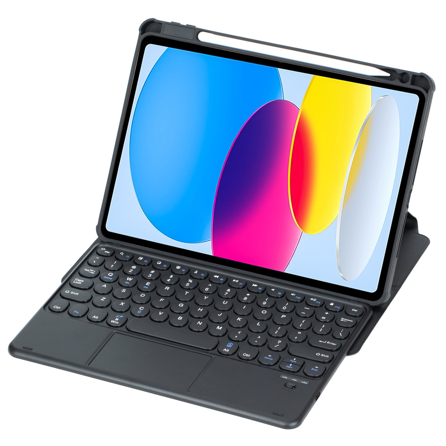 YL10-A For iPad 10.9 (2022) Shockproof Stand Cover Tablet Leather Case + Bluetooth Keyboard with Touchpad
