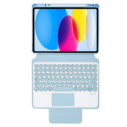 YL10-A For iPad 10.9 (2022) Shockproof Stand Cover Tablet Leather Case + Bluetooth Keyboard with Touchpad