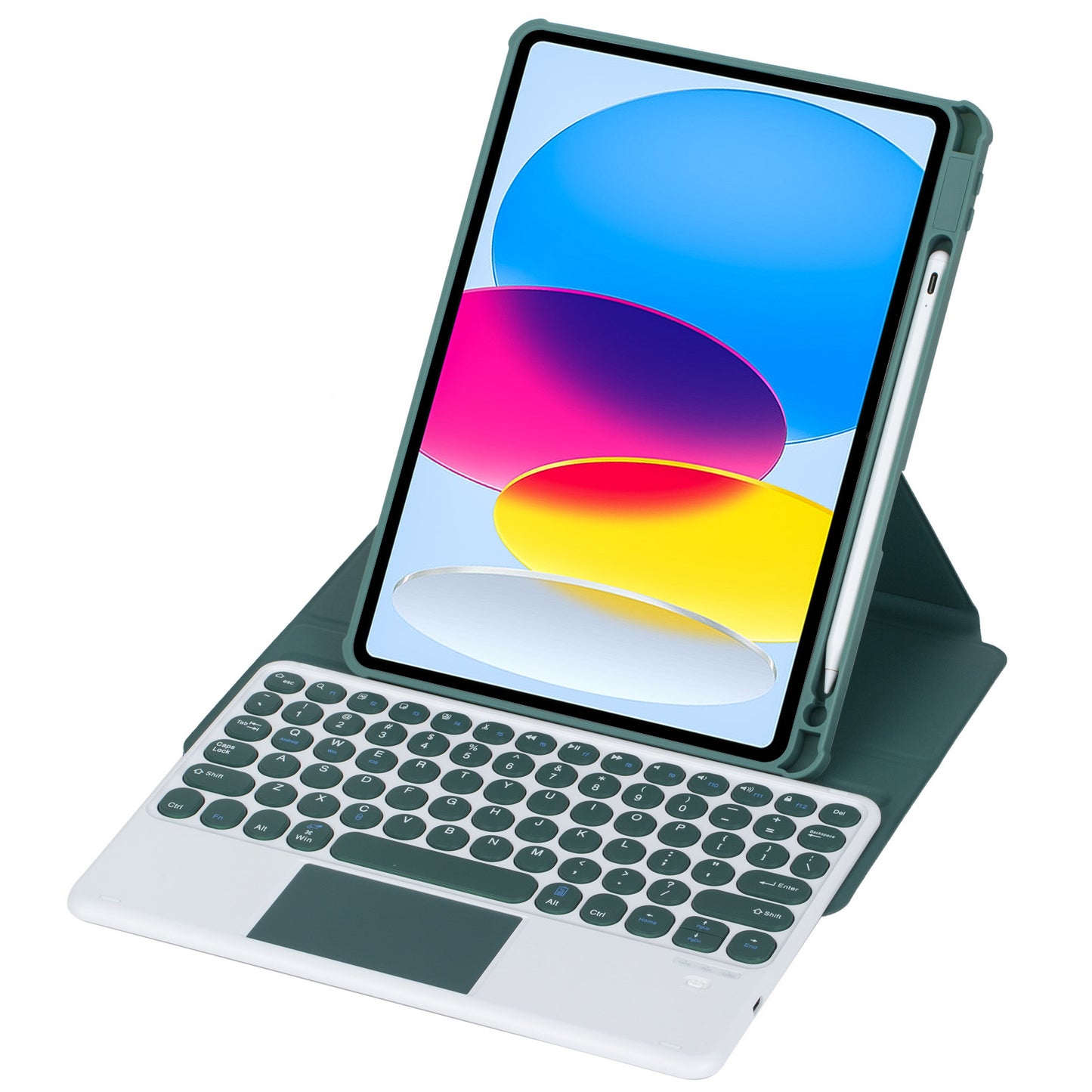 YL10-A For iPad 10.9 (2022) Shockproof Stand Cover Tablet Leather Case + Bluetooth Keyboard with Touchpad