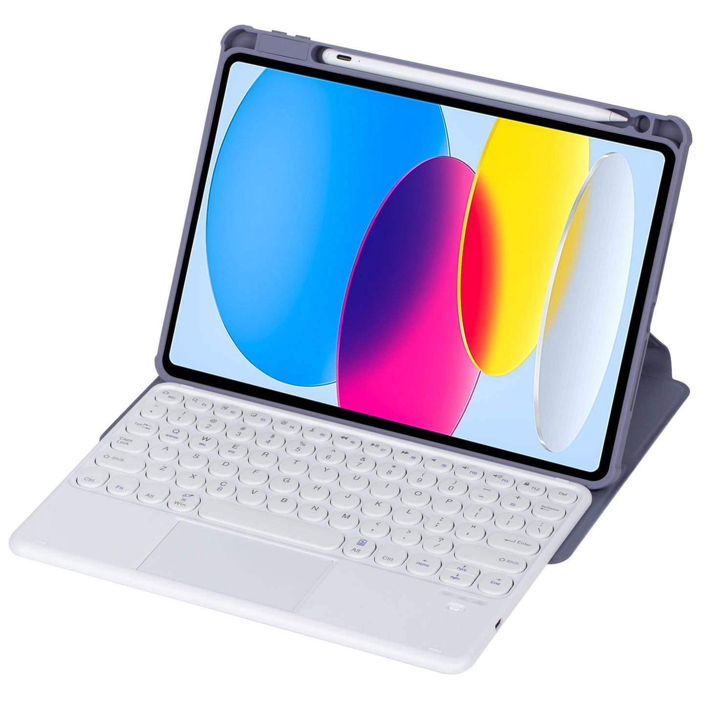 YL10-A For iPad 10.9 (2022) Shockproof Stand Cover Tablet Leather Case + Bluetooth Keyboard with Touchpad