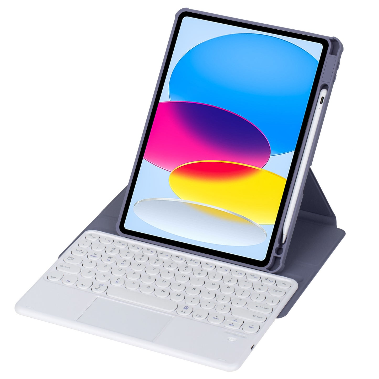 YL10-A For iPad 10.9 (2022) Shockproof Stand Cover Tablet Leather Case + Bluetooth Keyboard with Touchpad