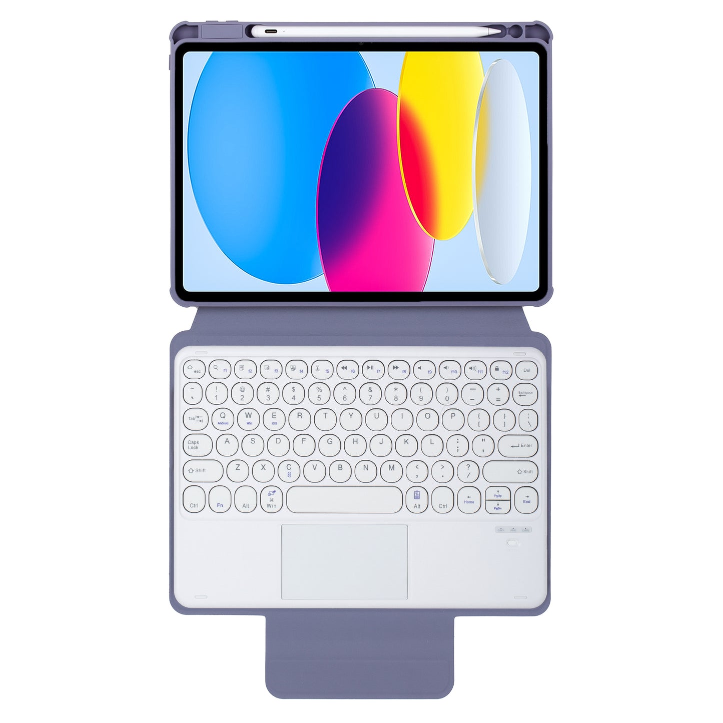 YL10-A For iPad 10.9 (2022) Shockproof Stand Cover Tablet Leather Case + Bluetooth Keyboard with Touchpad