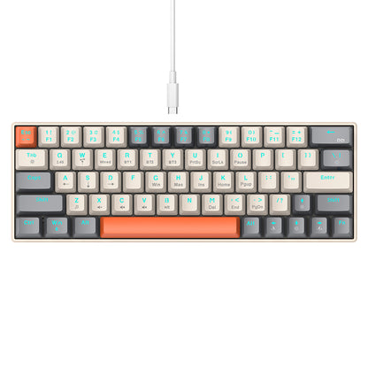 T-WOLF T30 Mechanical Keyboard Wired + Wireless + Bluetooth 3-Mode RGB Gaming Keyboard 63 Keys