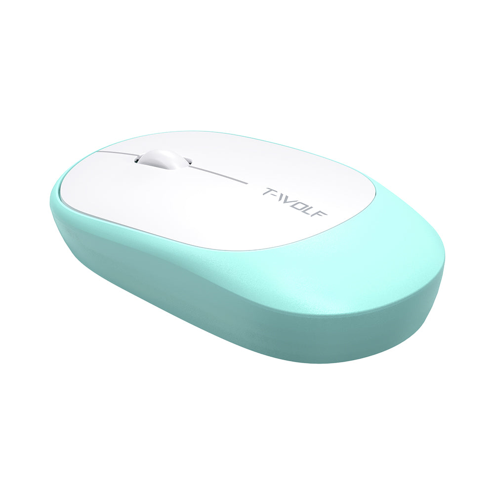 T-WOLF TF770 Wireless Keyboard and Mouse Combo 104 Key Low-Noise Keyboard with Cute Keycaps