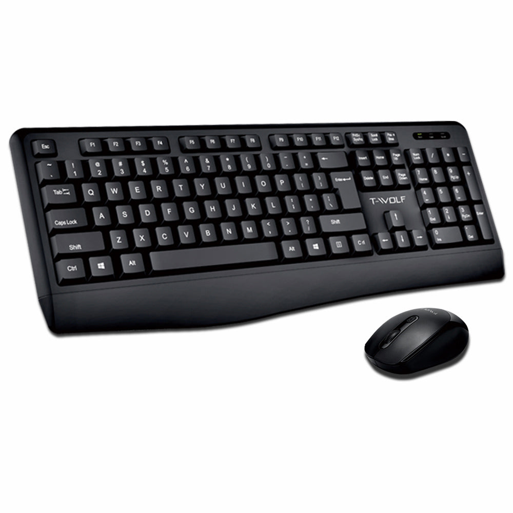 T-WOLF TF100 Wireless Gaming Keyboard Mouse Combo 104 Keys Quiet Keyboard for Computer, PC, Laptop