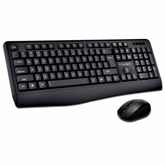 T-WOLF TF100 Wireless Gaming Keyboard Mouse Combo 104 Keys Quiet Keyboard for Computer, PC, Laptop