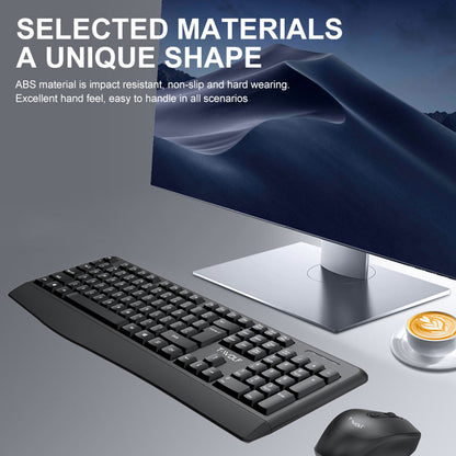 T-WOLF TF100 Wireless Gaming Keyboard Mouse Combo 104 Keys Quiet Keyboard for Computer, PC, Laptop