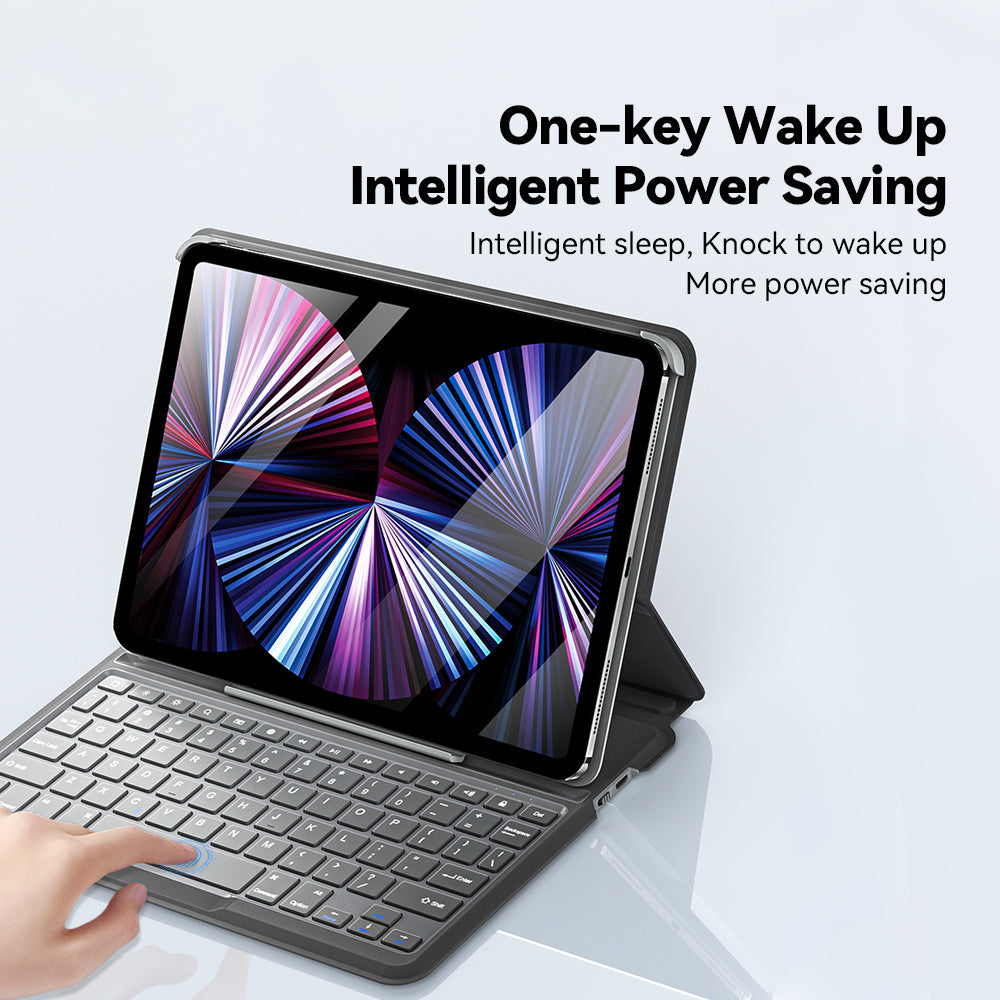 ESSAGER Bluetooth Keyboard Case for iPad 10.9 (2022) Wireless Keyboard Shockproof PU Tablet Cover