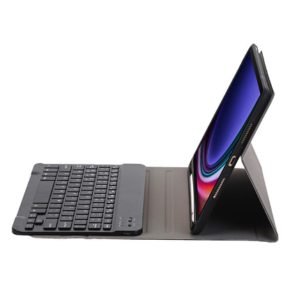 A710B For Samsung Galaxy Tab S9 X710 / X716B / X718U Bluetooth Keyboard Protective Case PU+TPU Flip Tablet Cover with Pen Slot