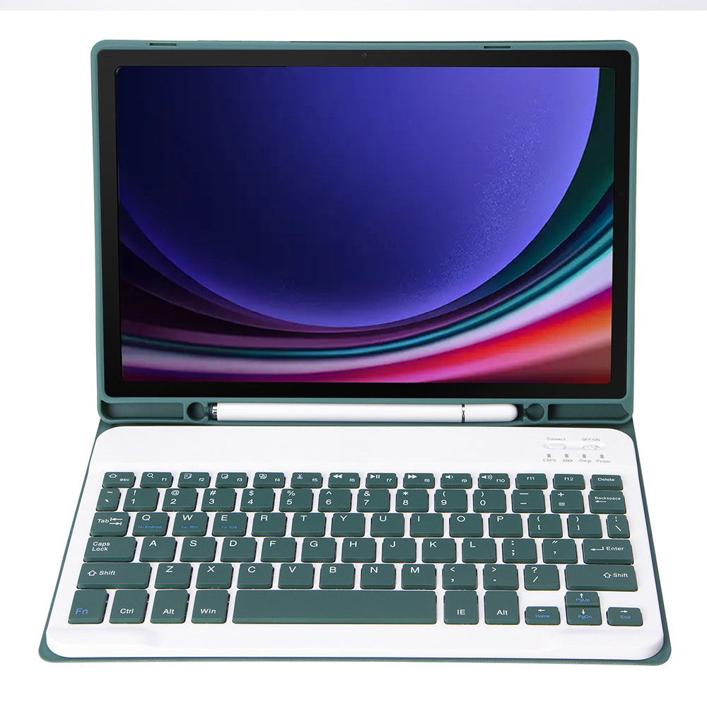A710B For Samsung Galaxy Tab S9 X710 / X716B / X718U Bluetooth Keyboard Protective Case PU+TPU Flip Tablet Cover with Pen Slot