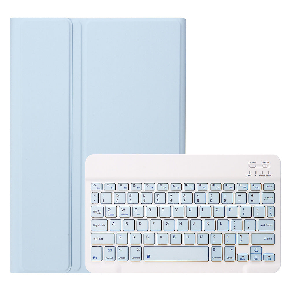 A710B For Samsung Galaxy Tab S9 X710 / X716B / X718U Bluetooth Keyboard Protective Case PU+TPU Flip Tablet Cover with Pen Slot