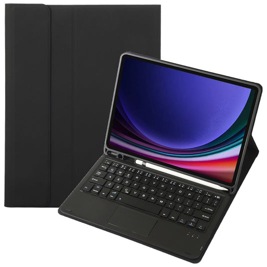 A710B-A For Samsung Galaxy Tab S9 X710 / X716B / X718U TPU+PU Leather Flip Cover with Touchpad Bluetooth Keyboard, Pen Slot Tablet Case