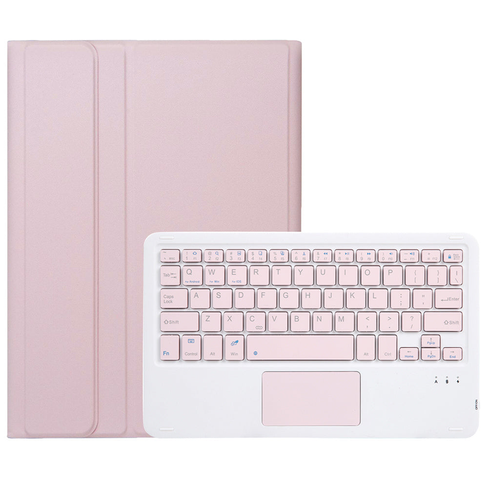 A710B-A For Samsung Galaxy Tab S9 X710 / X716B / X718U TPU+PU Leather Flip Cover with Touchpad Bluetooth Keyboard, Pen Slot Tablet Case
