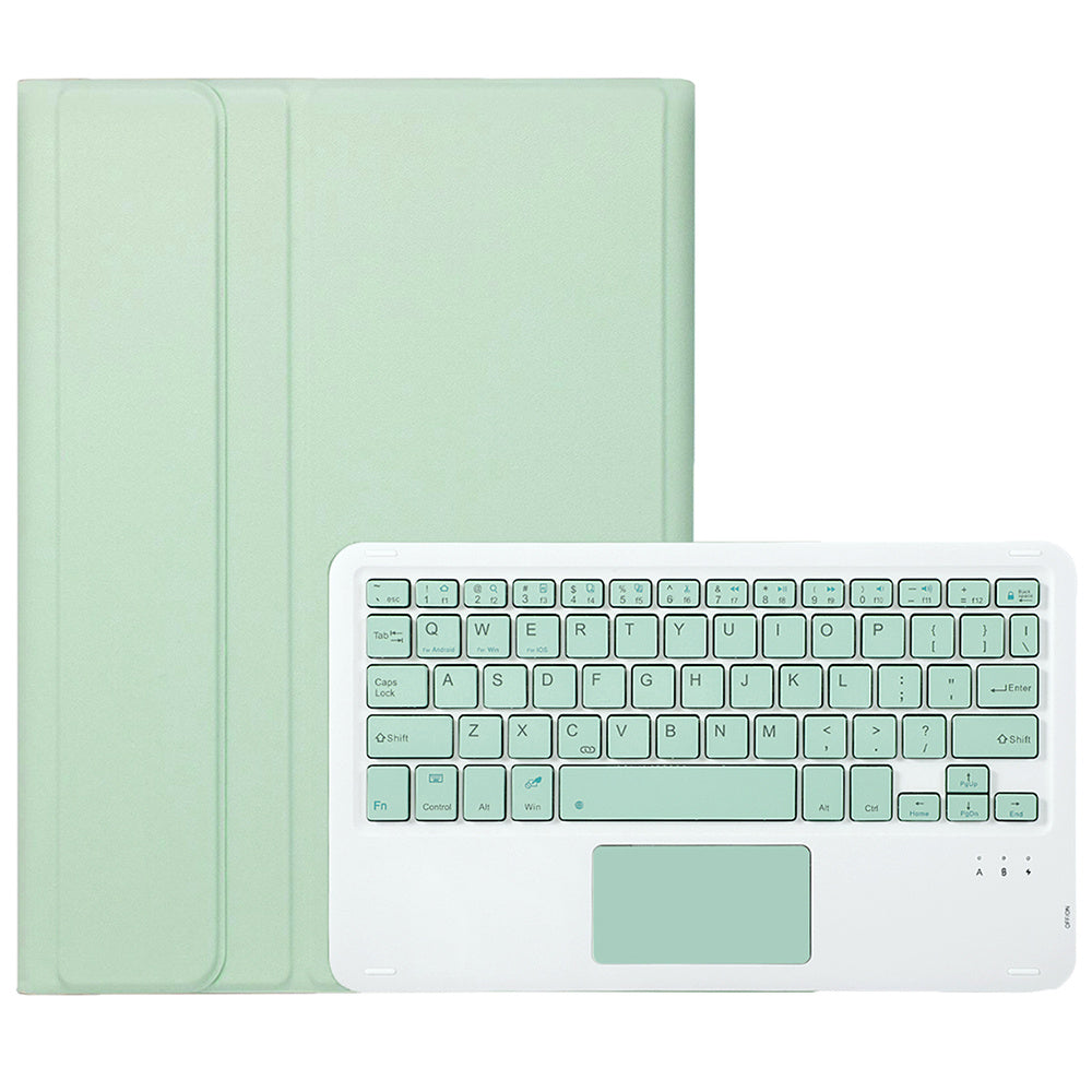 A710B-A For Samsung Galaxy Tab S9 X710 / X716B / X718U TPU+PU Leather Flip Cover with Touchpad Bluetooth Keyboard, Pen Slot Tablet Case
