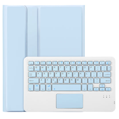 A710B-A For Samsung Galaxy Tab S9 X710 / X716B / X718U TPU+PU Leather Flip Cover with Touchpad Bluetooth Keyboard, Pen Slot Tablet Case